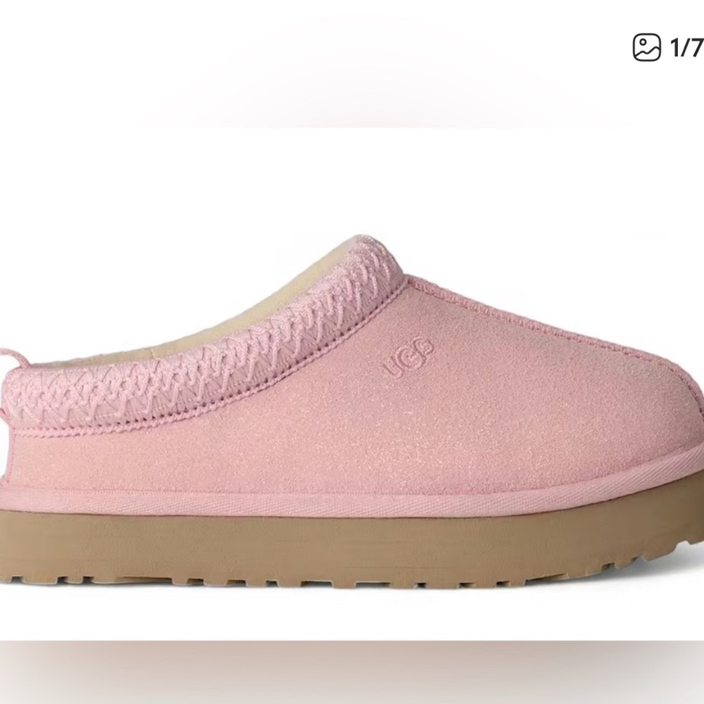 UGG Light Pink Slip-Ons with Brown Sole